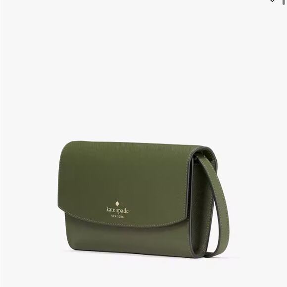Kate Spade Crossbody Bag Dana Small Flap Green New - Picture 5 of 5